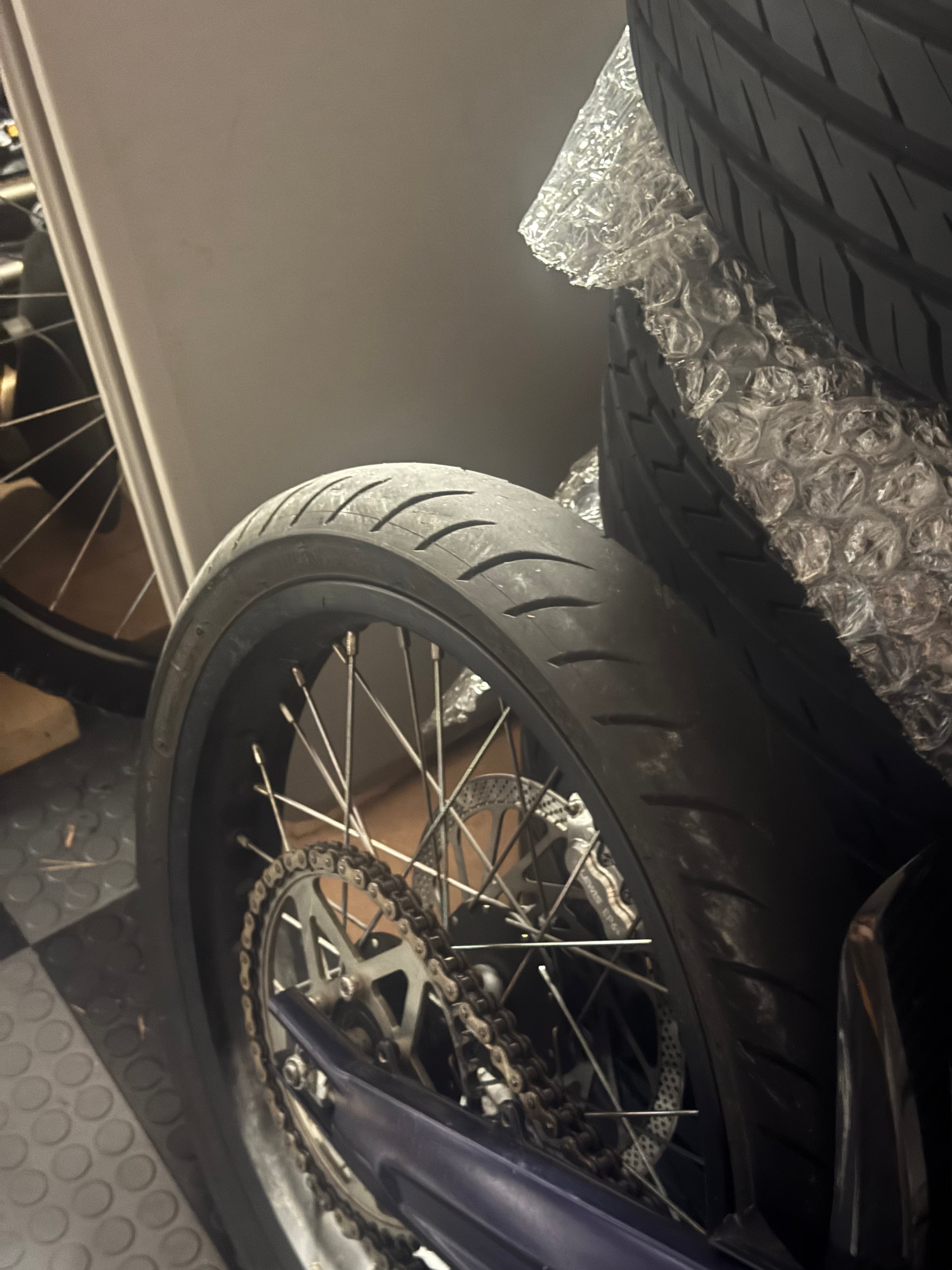 Supermoto wheel set for Surron LBX
